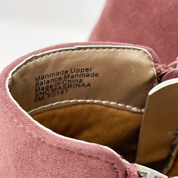 Style & Co Womens Size 6 Red Masrinaa Double Zip Ankle Booties Faux Suede - Picture 10 of 10